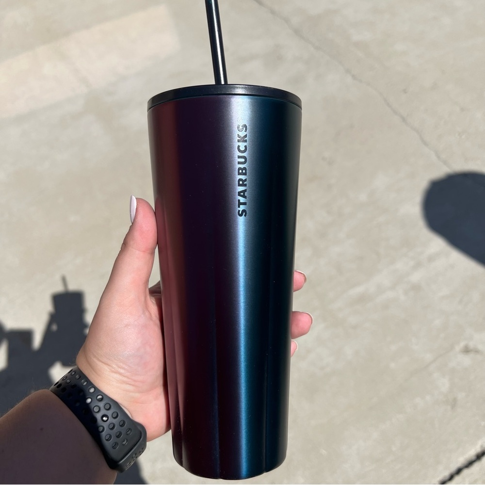 Starbucks venti stainless steel maroon evergreen tumbler cold cup- NWT